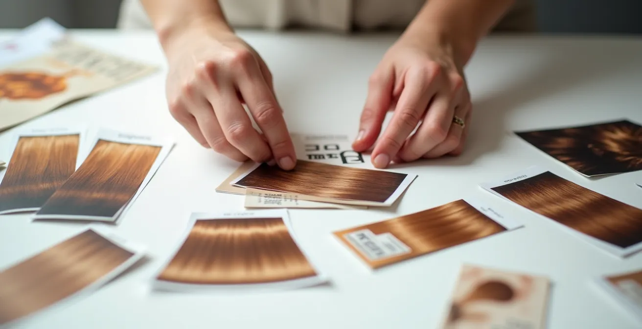 Création d'un mood board de références couleurs pour consultation coiffure